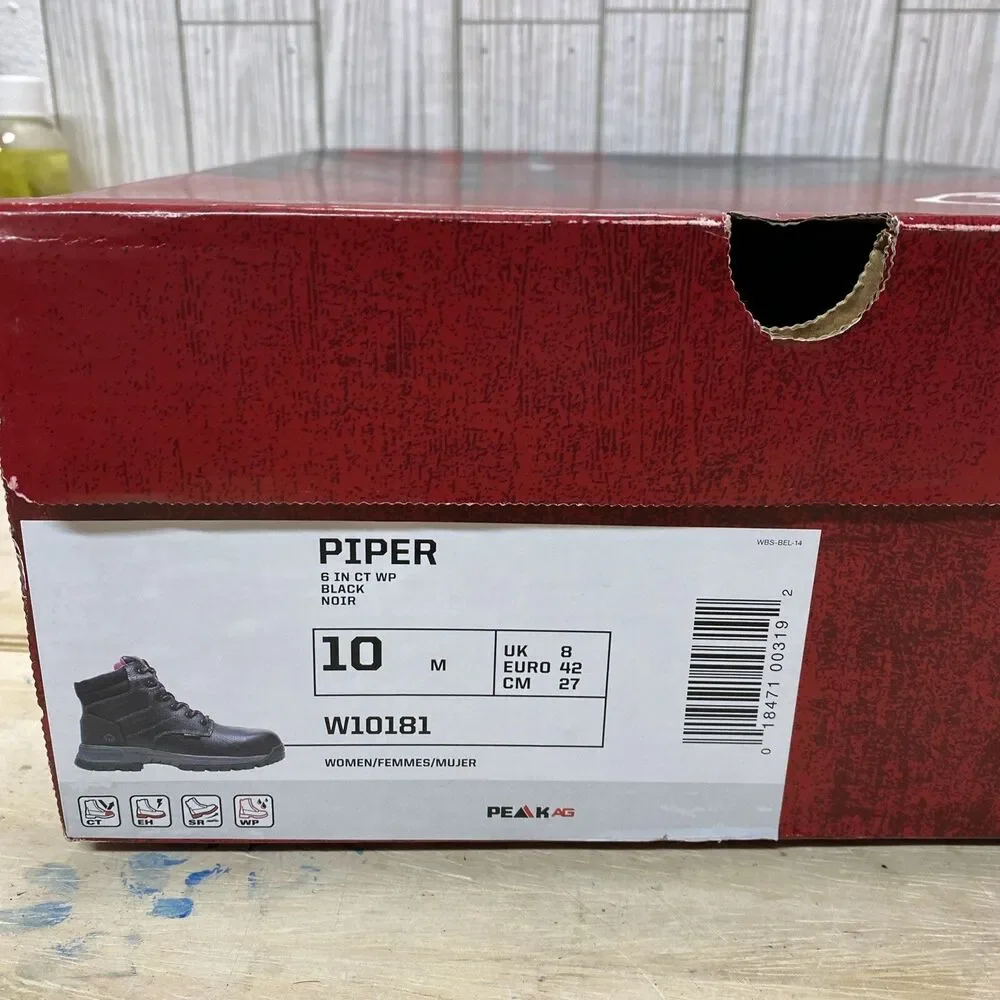 Wolverine Piper 6 Inch Waterproof Composite Toe Construction Boot W10181 Sz 10 M